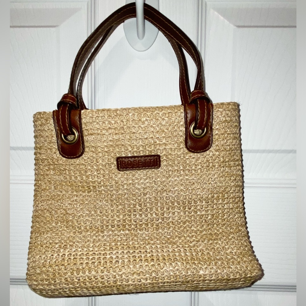 Vintage Rosetti wicker hand bag